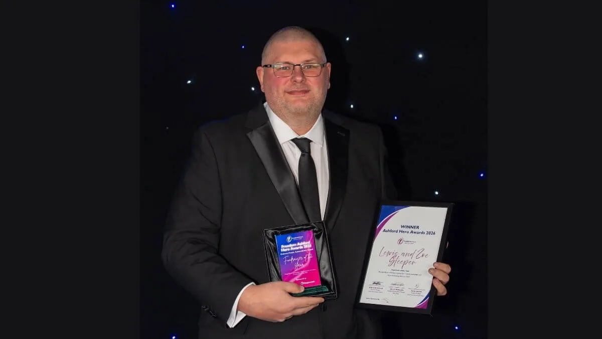 Fundraiser of the Year award at the Ashford Hero Awards 2026
