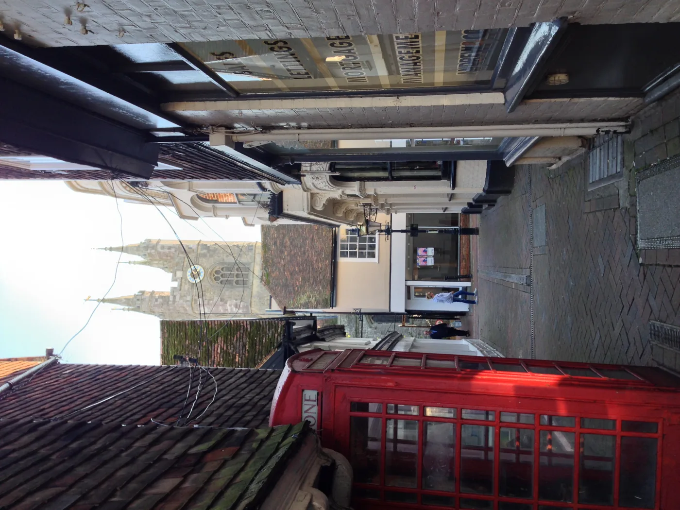 The lanes off Ashford's High Street, looking towards St Mary's church